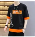 NB NICKY BOY Men Printed Round Neck Cotton Blend Black T-Shirt