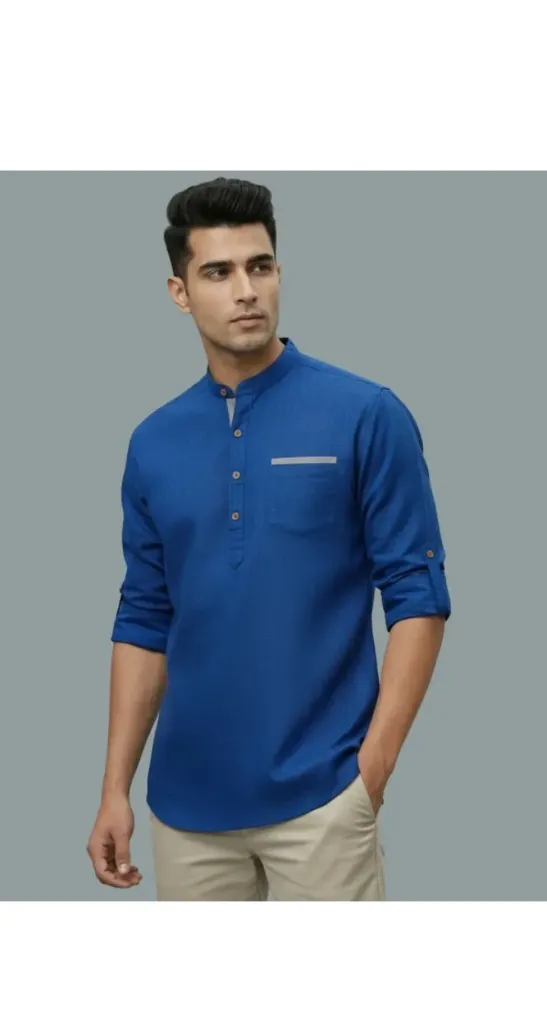 Men's solid kurta