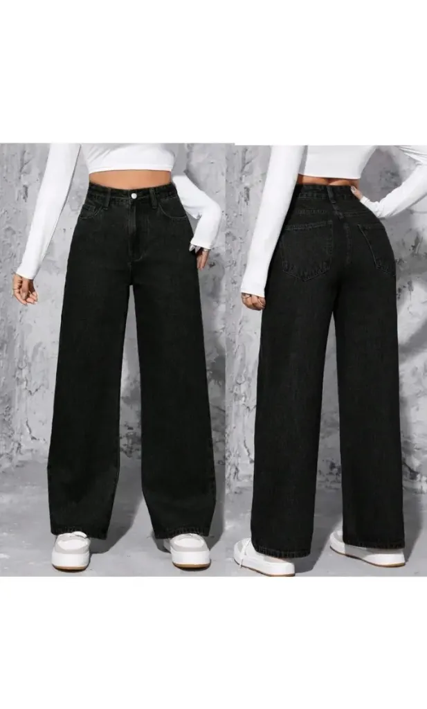 Women Straight Fit High Rise Black Jeans