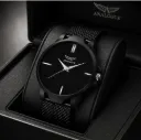 Analogue midnight and silicone mesh strap with water resistant