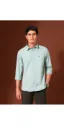 Men Tailored red Fit solid speared collar casual shirt