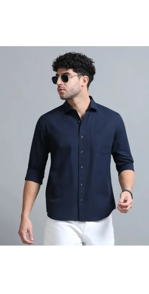 Classic Navy blue Casual Shirt