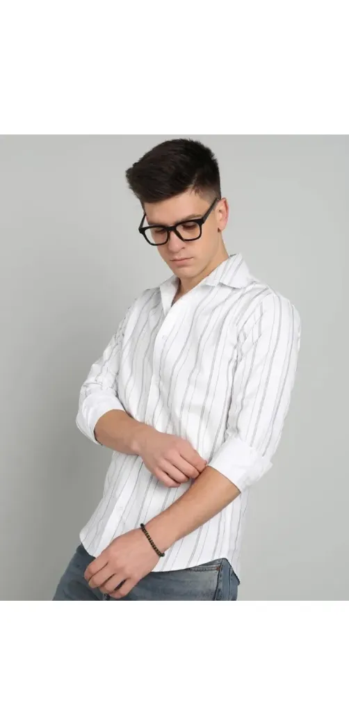 Linen Look Beige Shirt